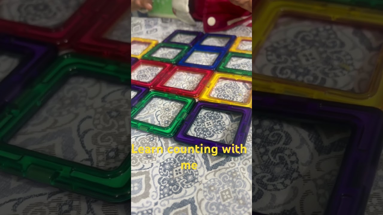 Counting 1 to 20 🧲 | Square Magnet Blocks 