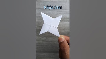 How to make a new paper ninja star ⭐ , homemade easiest ninja star paper folding trick , #shorts