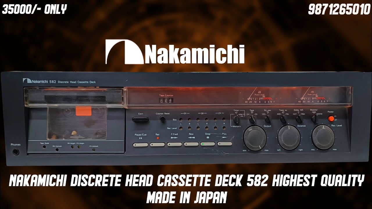 Nakamichi DISCRETE HEAD CASSETTE DECK 582 HIGHEST QUALITY Price