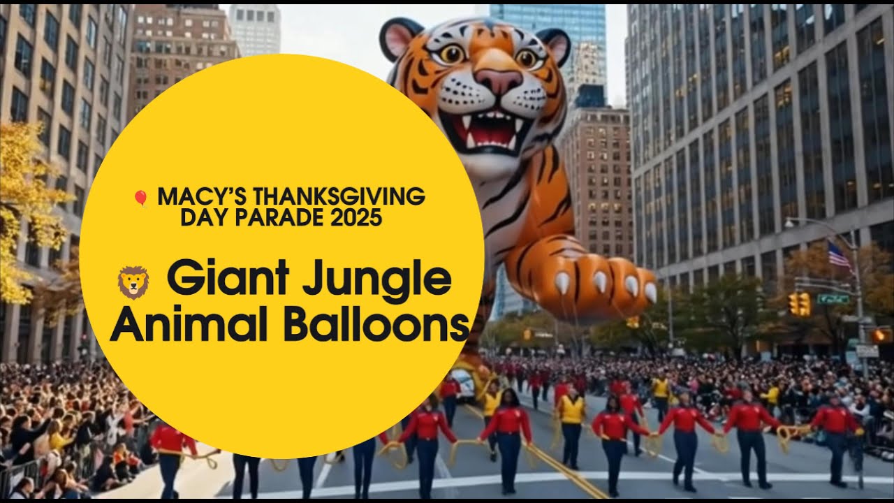 🎈 Macy’s Thanksgiving Day Parade 2025 🦁 Giant Jungle Animal Balloons 