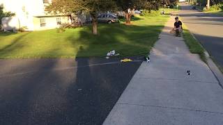 Rocket car explosion - real time