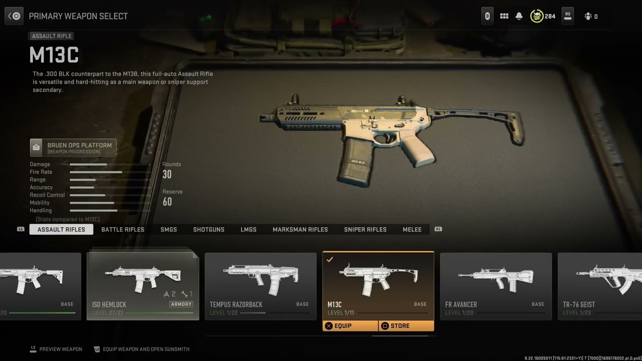 Weapon Stats: Call of Duty Modern Warfare II-M13C