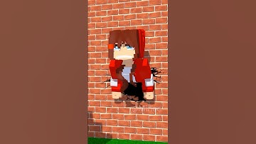 JJ Girl is STUCK?! (Minecraft Animation) #minecraft #memes #shorts