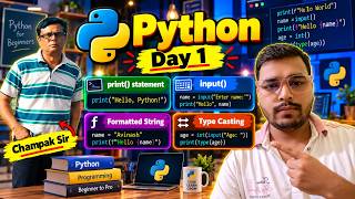 Information Python Day 1 🚀 | print(), input(), Formatted String & Type Casting | Python for Beginners Guide