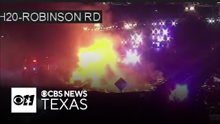 Crash, vehicle fire shut down most of I-20 in Grand Prairie Thursday morning