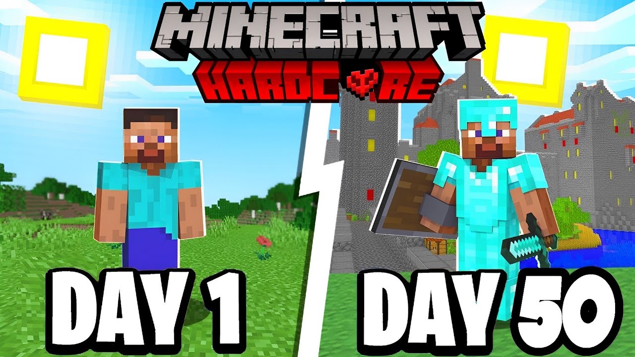 I Survived 50 Days In A Minecraft Hardcore World ! (HINDI) #minecraft ...