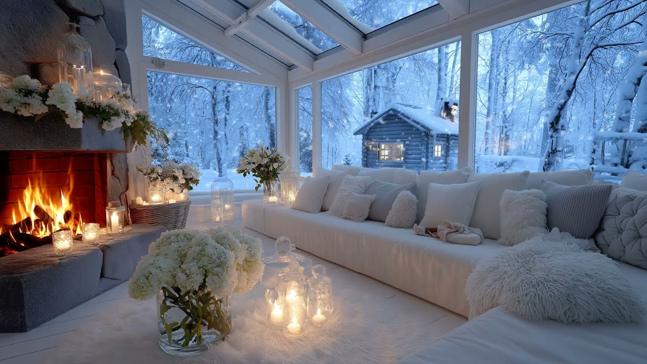 🎼 Piano in the Snow | White Lounge Ambience (3 Hours) | Perfect for Sleep, Study, Work & Meditation