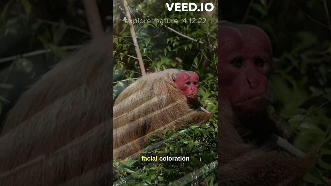 Bald Uakari Monkey | Red Faced Unique Primate 