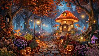 Cozy Halloween Night in the Mushroom Village 🎃🍄 Lanterns, Fireflies & Magical Forest Ambience screenshot 2
