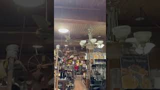 Video Tour of Ceiling Fans Installed and For Sale in an Antique Store