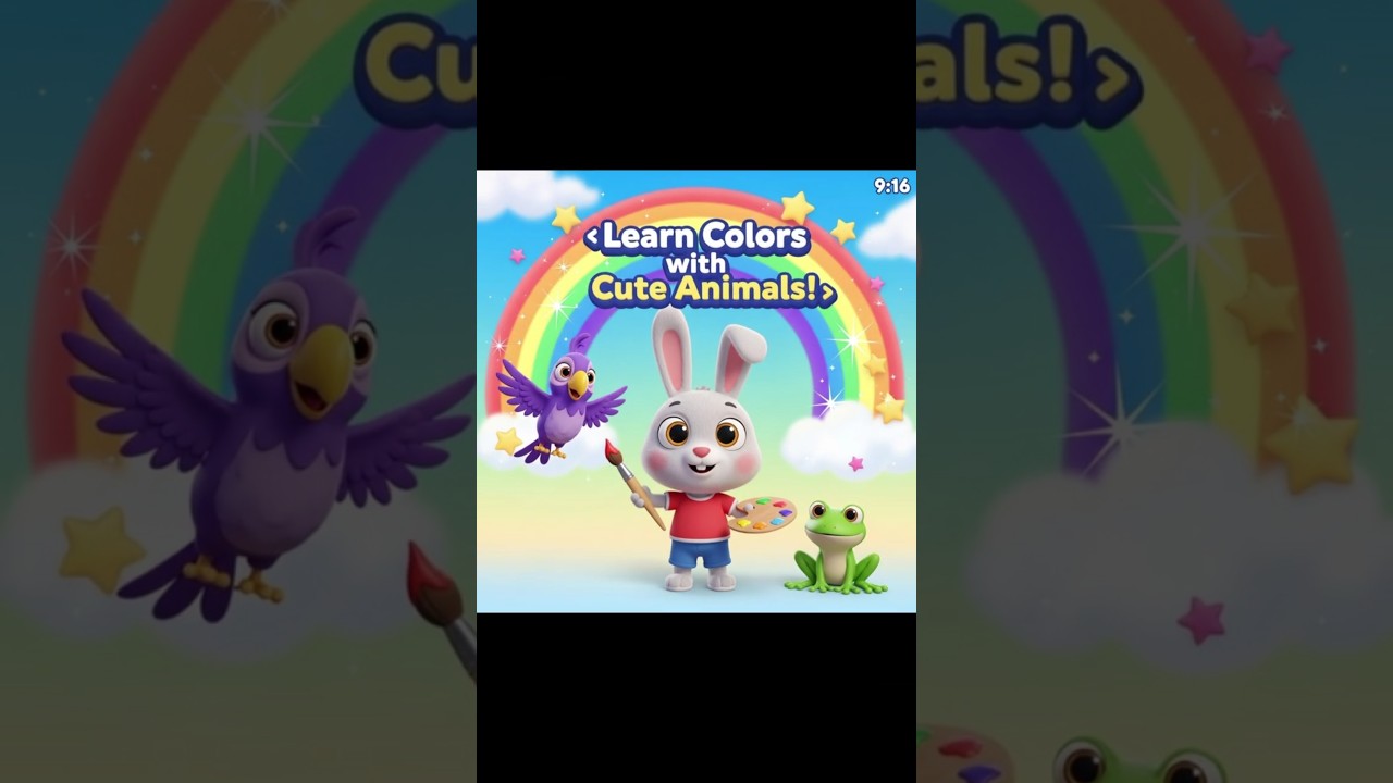 Learn COLORS with Fun Animal Rhymes for Kids/ 🎨 |جانوروں کے ساتھ رنگ سیکھنے کی  نظم ہ"colours poem