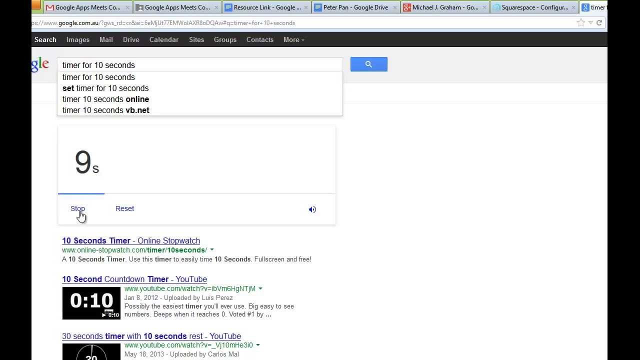 Google Timer - youtube