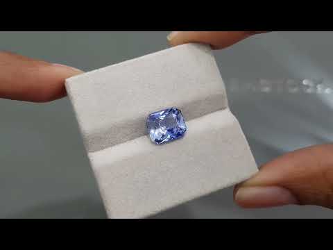 Cornflower blue sapphire in octagon cut 5.09 ct, Sri Lanka Video  № 2