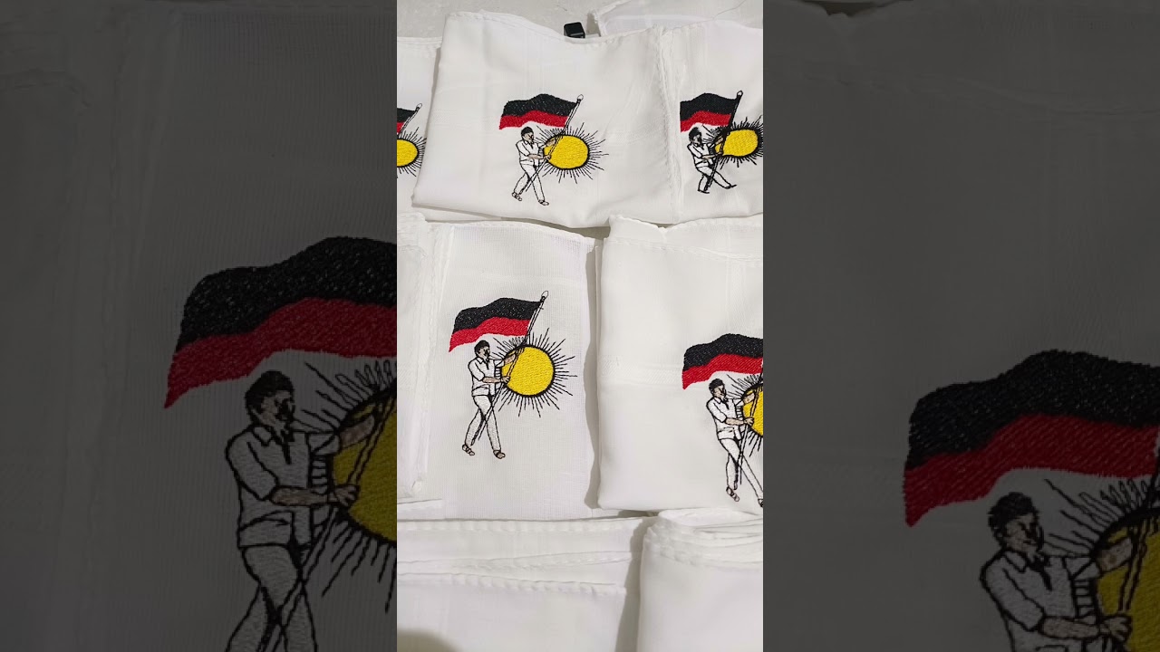 DMK logo _ embro on kerchief Today's order # embroidery # Aruna# DMK Logo