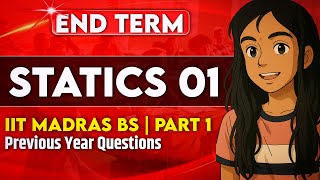 Statistics 01 pyq ( part 1) || End term pyq || IIT Madras BS Degree 