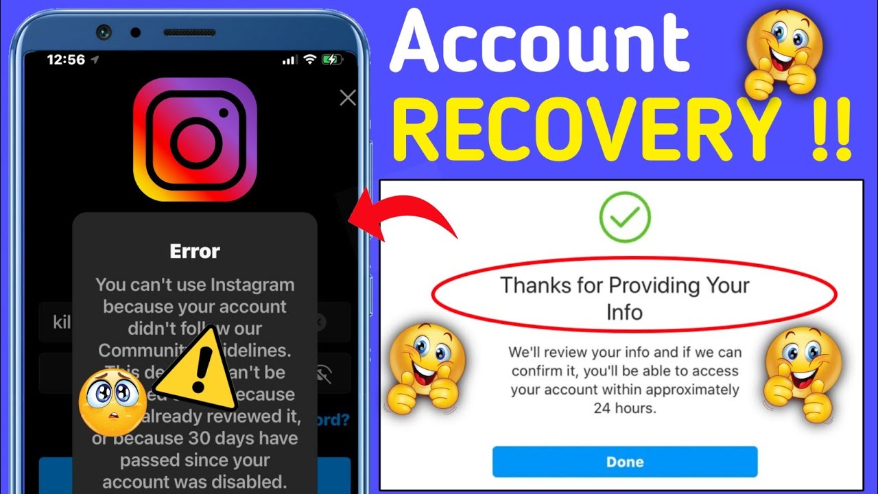 ❌😰 Error: you can't use instagram because your account didn't follow our  community guidelines. 