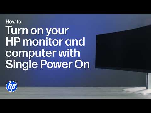 How to turn on your HP monitor and computer with Single Power On | HP Support