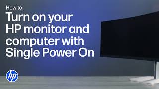 How to turn on your HP monitor and computer with Single Power On | HP Support