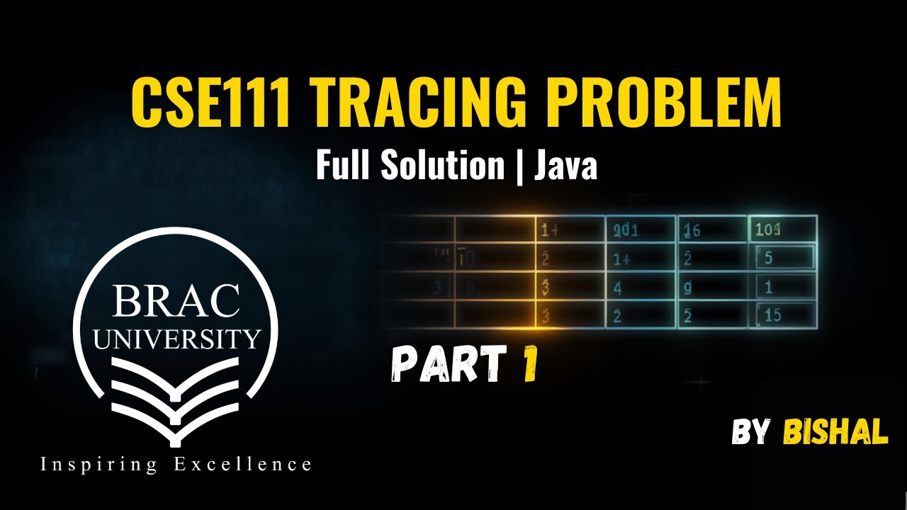 BRACU CSE111 Tracing Problem | Complete Last Minute Mid Preparation ...