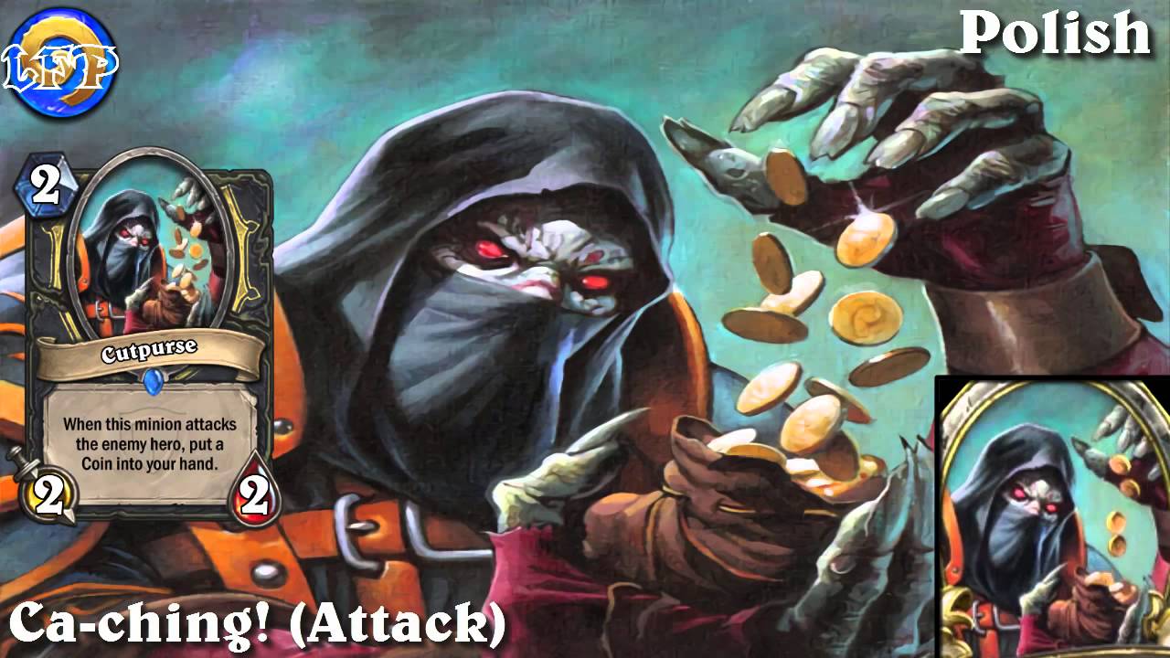 Cutpurse card sounds in 12 languages -Hearthstone✔