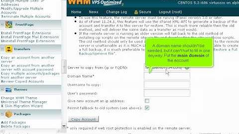 How to copy a cPanel/WHM account to your server using its to login info - WHM Tutorials