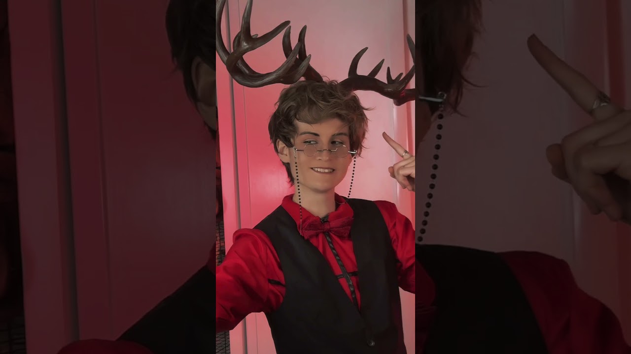La galère avec mes bois de cerf 🥲 #cosplay #hazbinhotel