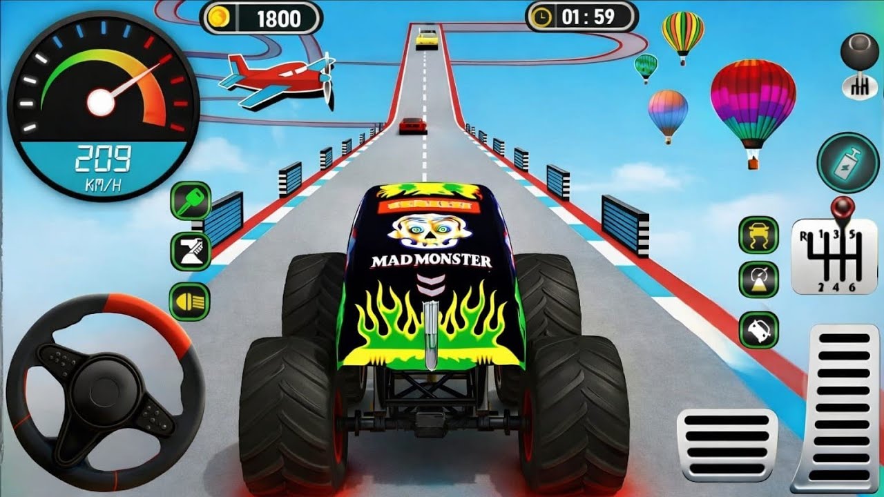 Monster Truck Mega Ramp Impossible Driver - Monster Truck Mega Ramp Racing - Android Gameplay 