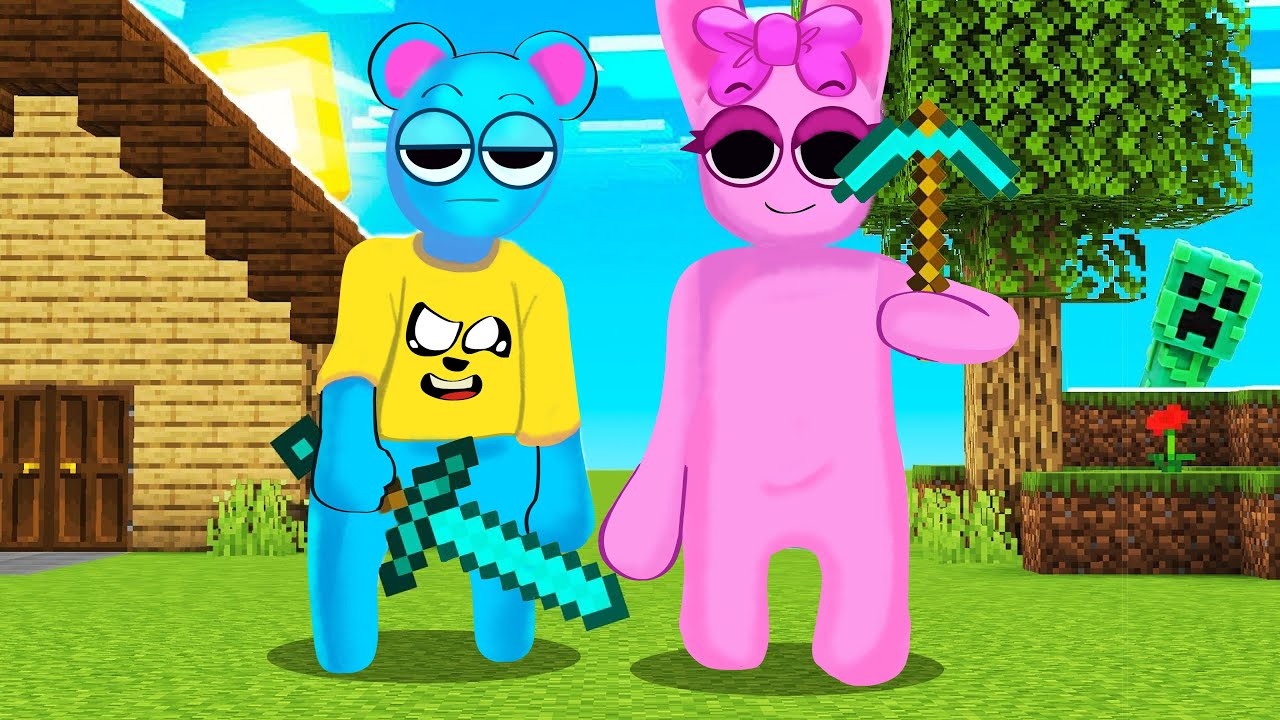 Nos CONVERTIMOS en UNA FAMILIA de MINECRAFT de PLASTILINA! (sprunki)