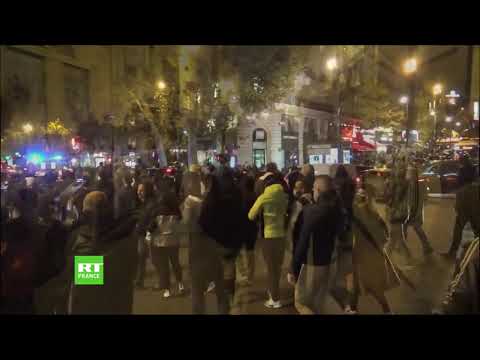 Manifestation sauvage  Paris contre le reconfinement