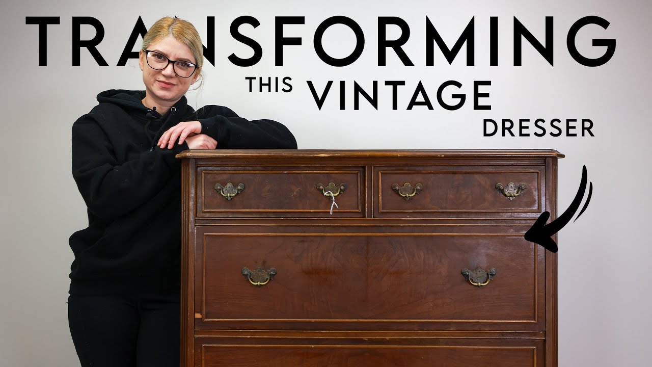 ASMR Furniture ~ Repairing and Painting a Vintage Dresser