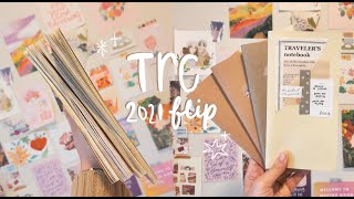 journal vlogmas  🎄 how I used my first traveler's notebook ~ a flip through ~ 2021 memory keeper
