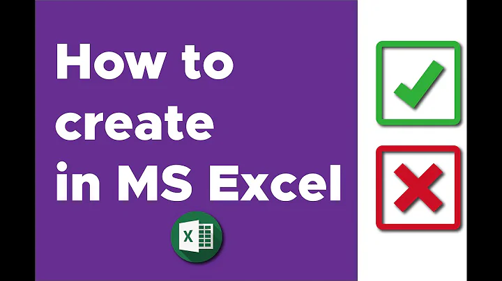 How to Create Checkboxes with X and Tick in Excel Using the UNICHAR Function