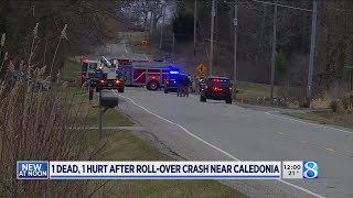 1 dead 1 hurt after roll-over crash in Caledonia Township