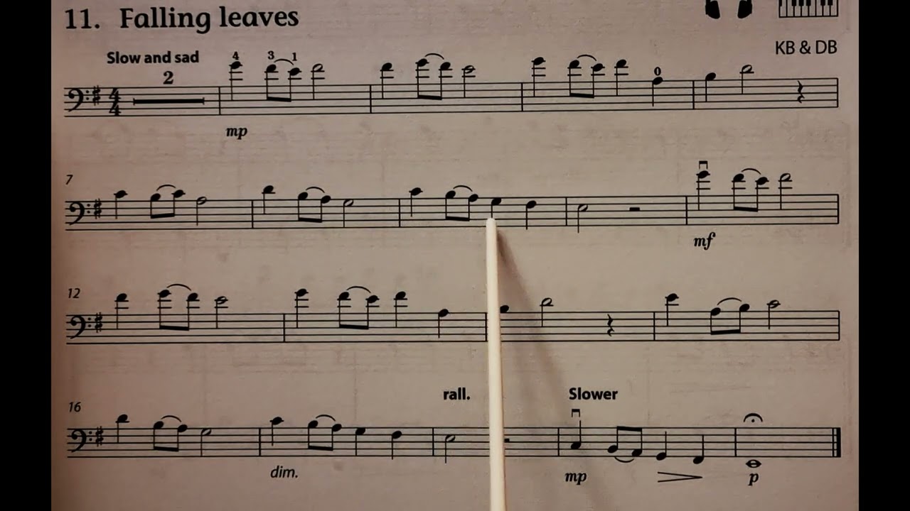 11 Falling Leaves piano accompaniment at rehearsal speed