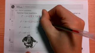 MyMaths Factorising Quadratics 1 - Part 2