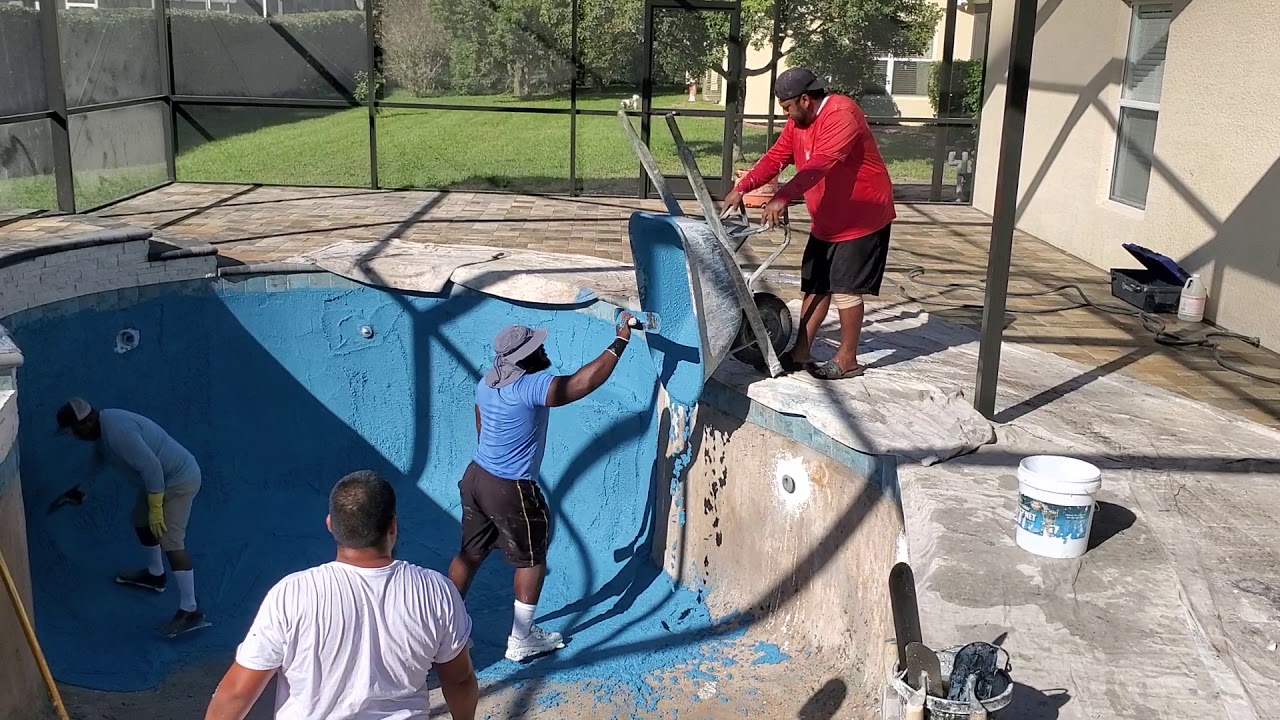 JE Clear Pools St Lucia Pearl Sunstone Pebble interior. YouTube