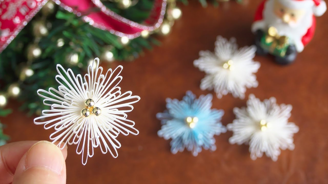 紙で作るクリスマスのオーナメント 雪の結晶 Diy Paper Snowflakes Christmas Decor Youtube