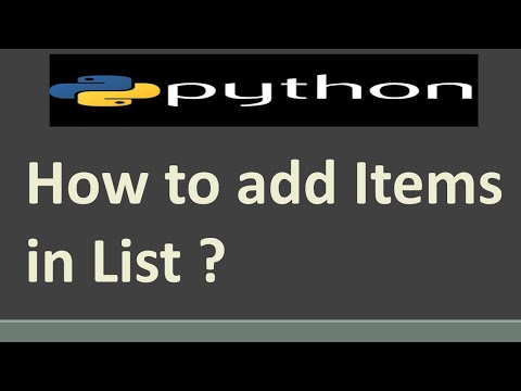 How to add Items in List ? |