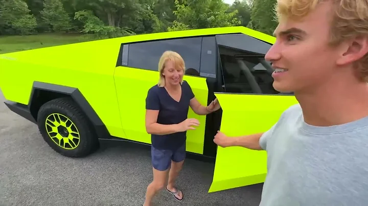 Stephen Sharer! Mom Crashed my New Tesla CYBERTRUCK  !!