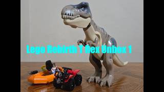 LEGO 2025 Jurassic World Rebirth T. rex River Escape 76975 Unbox and Build Part 1