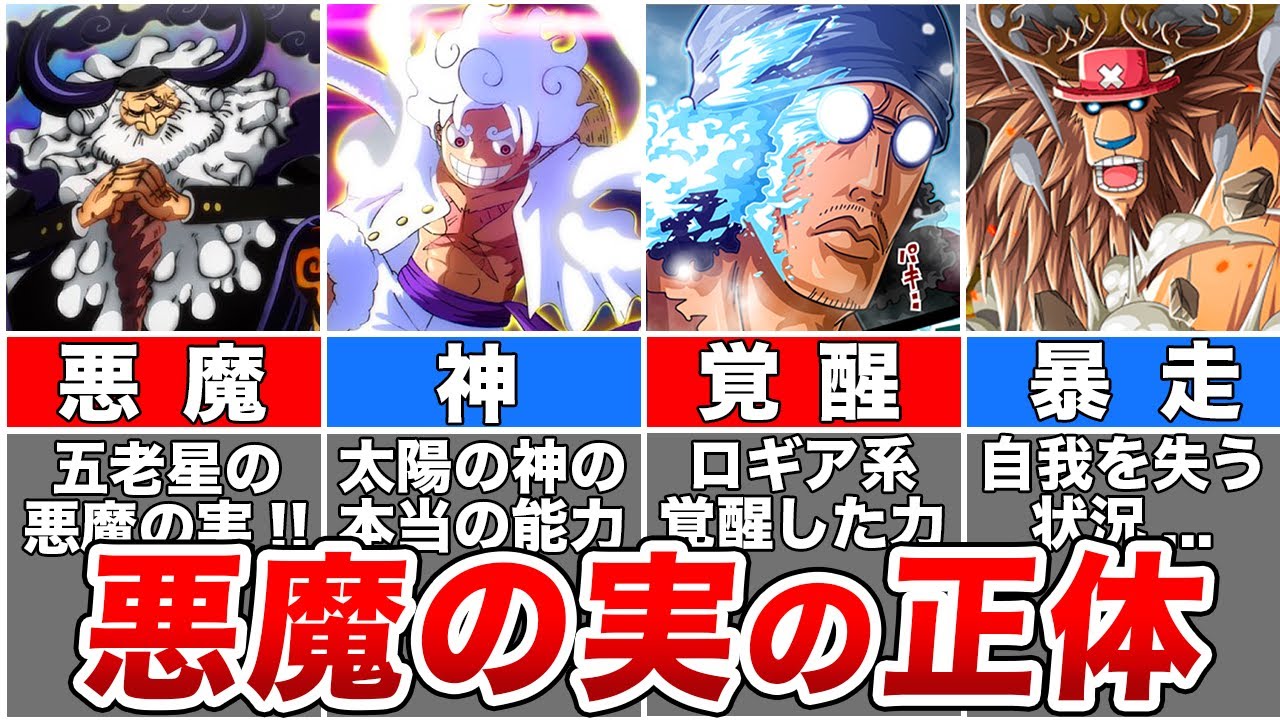 【ワンピース】作中最大の謎！原作に登場した全種類の悪魔の実…正体と覚醒を徹底解説！【ゆっくり解説】【総集編】
