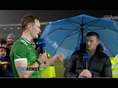 Capa de "BIT OF BEEF BETWEEN U & WILL" PATRICK HORGAN USES HIS RTE JOB TO RATTLE THE LIMERICKS- CORK HURLING