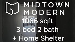 Midtown Modern - 3 Bed 2 Bath with Home Shelter (1066 sqft)