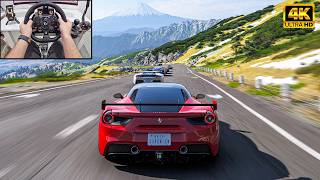 Ferrari 488 GTB VS Supercars - Forza Horizon 6 | Logitech G923 Steering Wheel