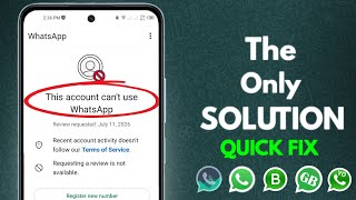 Whatsapp Ban Problem New 2026 ✅(100% Working) | This account can't use Whatsapp New Solution 2026