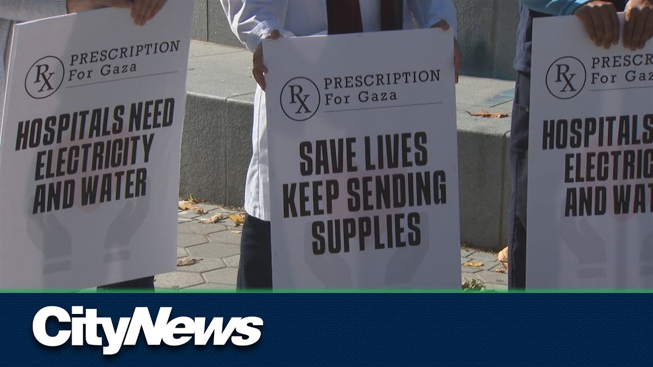 Local health-care workers rally over medical crisis in Gaza