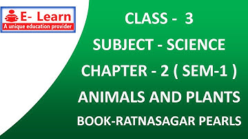 CLASS 3 SCIENCE CHAPTER 2  ANIMALS AND PLANTS