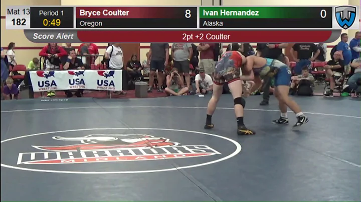 448 Men 182 Bryce Coulter Oregon vs Ivan Hernandez...
