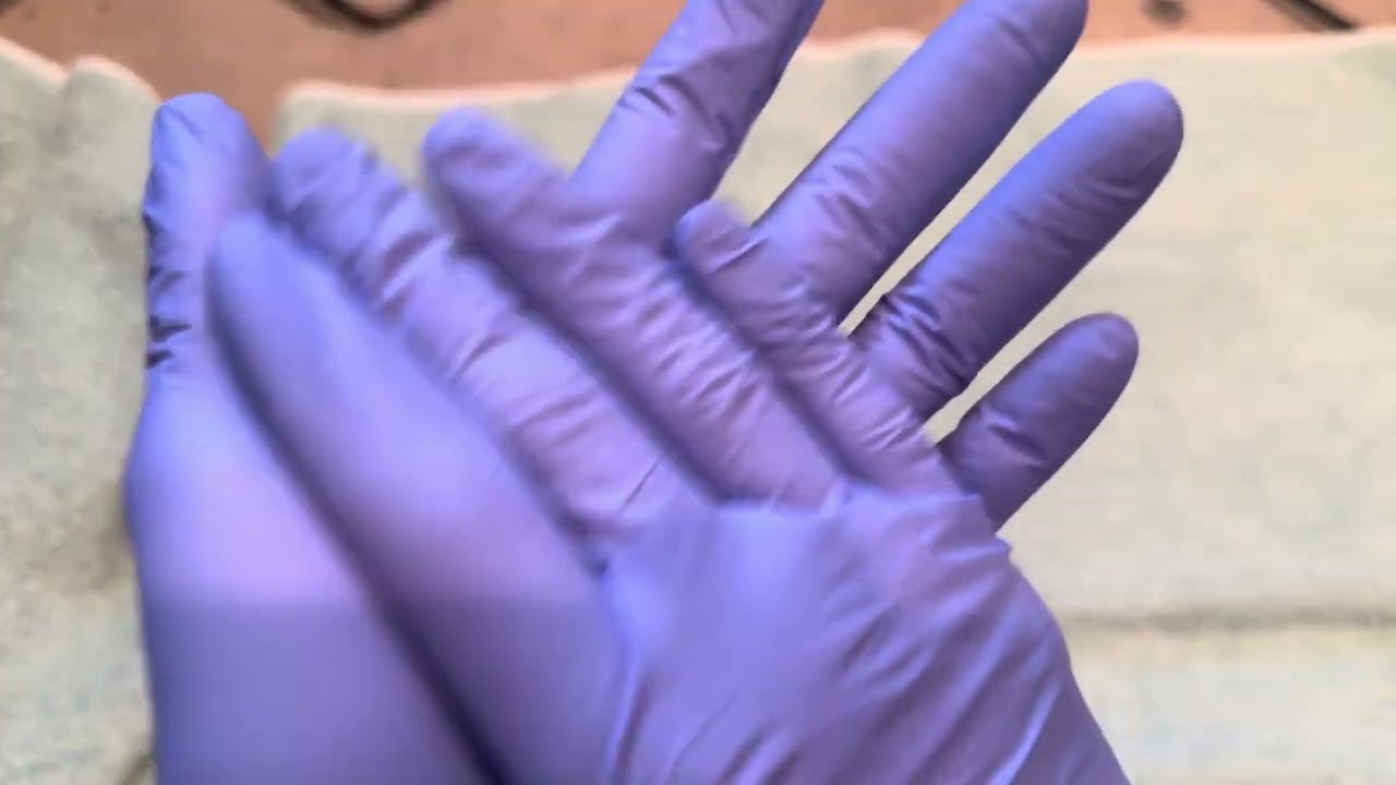Dental tools + blue gloves asmr 