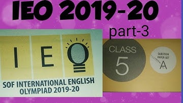 IEO 2019-20 question paper part-3 for class 5